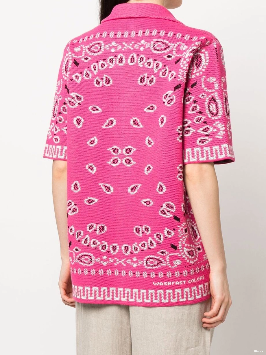 Cheap paisley-print Women shirt short-sleeved Alanui 0711